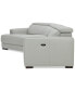 Фото #23 товара Jenneth 4Pc Leather Cuddler Sectional with 2 Power Recliners, Created for Macy's