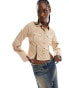 Фото #1 товара Reclaimed Vintage western shirt in stone