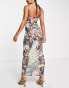 Jaded London mesh beach summer dress in butterfly print