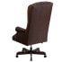 Фото #8 товара High Back Traditional Tufted Leather Executive Swivel Chair With Arms