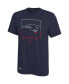 ფოტო #1 პროდუქტის Men's Navy New England Patriots Combine Authentic Clutch T-shirt