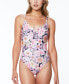 Sanctuary 284798 Women's Petal Pusher High-Leg One-Piece Swimsuit, Size XL