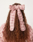 Фото #1 товара Sister Jane hair bow scrunchie in pink check