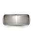 Titanium Satin and Polished Beveled Edge Wedding Band Ring