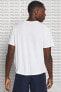 Фото #2 товара Dri Fit Miler White T-Shirt Reflektörlü Amblemli Beyaz Erkek Koşu Spor Tişörtü