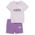 Puma TwoPiece Minicats Crew Neck Short Sleeve T-Shirt & Shorts Set Toddler Girls