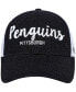 Фото #3 товара Women's Black, White Pittsburgh Penguins Encore MVP Trucker Snapback Hat