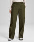 Фото #4 товара Women's Twill Wide-Leg Cargo Pants, Created for Macy's