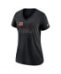 ფოტო #3 პროდუქტის Women's Heathered Black Cincinnati Bengals Lock Up Tri-Blend V-Neck T-Shirt