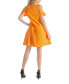 Ruffle Cold Shoulder a Line Knee Length Dress