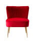 Фото #26 товара 25" Wide Upholstered Tufted Velvet Accent Chair With Metal Leg