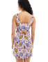 Vero Moda seam detail mini dress in sun and moon print Sonne und Mond, XS - EU 34 - фото #4