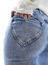 Фото #2 товара Miss Selfridge heart pocket flare jean in mid wash