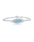 ფოტო #1 პროდუქტის Sterling Silver Marquise Shaped Larimar Bangle