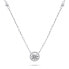 Sparkling silver necklace with zircons NCL87W