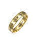 ფოტო #1 პროდუქტის Ayllu Amulet Talisman Inspirational Words Intertwine Symbol Heart Infinity Clover Love Luck Unity Band Ring For Women 14K Gold Plated .925 Sterling Silver 4MM