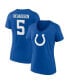 Women's Anthony Richardson Royal Indianapolis Colts Icon Name and Number V-Neck T-shirt