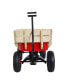 Outdoor Wagon All Terrain Pulling w/Wood Railing Air Tires Children Kid Garden