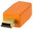 Фото #3 товара Tether Tools TetherPro cable, USB 2.0 A to MiniB 5 pin, USB cable, 4.6 m, orange [cu5451]