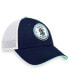 ფოტო #4 პროდუქტის Men's Deep Sea Blue, White Seattle Kraken Iconic Gradient Trucker Snapback Hat
