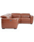 Фото #8 товара Lexanna 4-Pc. Leather Sectional with 2 Power Motion Recliners, Created for Macy's