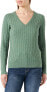 Фото #1 товара Gant Women's Stretch Cotton Cable V-Neck Pullover