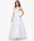 Juniors' Glittered Lace-Up Gown