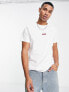 Levi's t-shirt in white with central small box tab logo