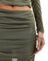 Фото #4 товара ASOS DESIGN co-ord ruched maxi skirt in khaki