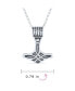 ფოტო #5 პროდუქტის Amulet Celtic Knot Hammer Pendant Necklace For Women Oxidized Sterling Silver