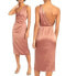 Фото #3 товара Reiss Adaline One Shoulder Draped Satin Dress Blush UK 12 US 8