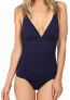 Tommy Bahama 256091 Women Over-the-Shoulder V-Neck One-Piece Swimsuit Size 8