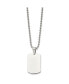 Brushed 2mm Reversible Dog Tag Ball Chain Necklace