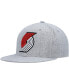 Men's Heather Gray Portland Trail Blazers Hardwood Classics 2.0 Snapback Hat