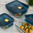 Hermetic Lunch Box Quid Astral 400 ml 14 x 14 x 6 cm Blue Glass