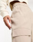 Фото #6 товара River Island cargo with elasticated hem in dark beige