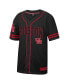 Фото #3 товара Men's Black Houston Cougars Free Spirited Mesh Button-Up Baseball Jersey
