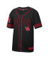 Men's Black Houston Cougars Free Spirited Mesh Button-Up Baseball Jersey