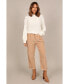 ფოტო #3 პროდუქტის Women's Katrina Textured Sleeve Crewneck Knit Sweater