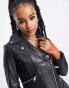 Barney's Originals Petite Belina real leather jacket