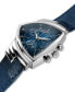 Women's Swiss Chronograph Ventura Blue Textile Strap Watch 32x50mm