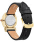 ფოტო #3 პროდუქტის Salvatore Women's Gancini Swiss Black Leather Strap Watch 28mm