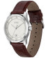 ფოტო #2 პროდუქტის BOSS Men Principle Quartz Basic Calendar Brown Leather Watch 41mm