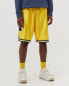 Фото #2 товара Mens Mitchell & Ness NCAA University of Michigan MAIZE SHORTS 1991