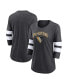 Фото #2 товара Men's Heather Charcoal Pittsburgh Penguins Special Edition 2.0 Barn Burner 3/4 Sleeve T-shirt
