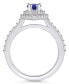 ფოტო #3 პროდუქტის Tanzanite (7/8 ct. t.w.) & Diamond (5/8 ct. t.w.) Pear Halo Statement Ring in 14k Gold