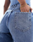 Фото #4 товара Pimkie high waisted mom jeans in blue wash