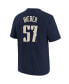 Фото #3 товара Big Boys and Girls Shane Bieber Navy Cleveland Guardians 2024 City Connect Name Number T-Shirt