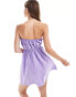 ASOS DESIGN mini bandeau sundress with ruched bust detail in lavender