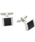 ფოტო #1 პროდუქტის Men's Black Square Cufflinks